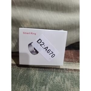 Smart Ring Size 9 Silver SmartHealth Mobile Charging NEW